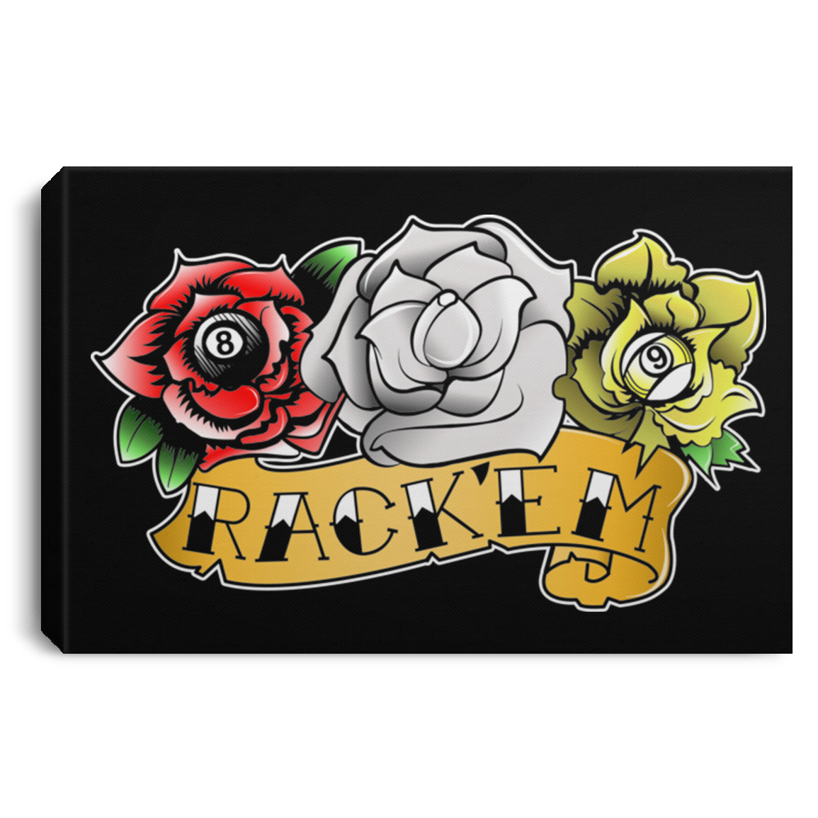 The GHOATS Custom Design. #28 Rack Em'. Landscape Canvas .75in Frame