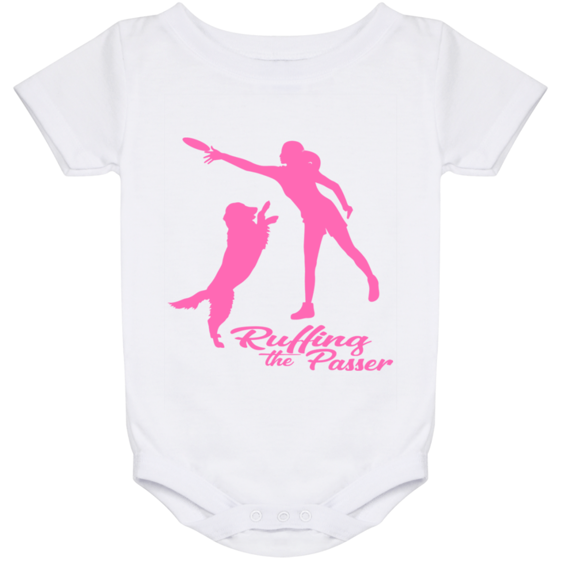 ArtichokeUSA Custom Design. Ruffing the Passer. Labrador Edition. Female Version. Baby Onesie 24 Month