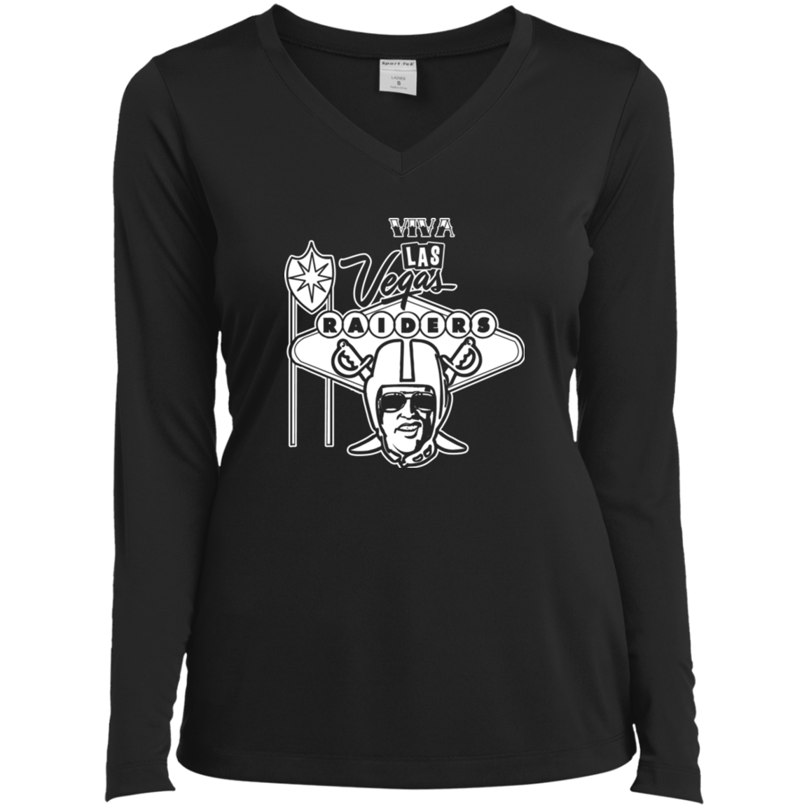 ArtichokeUSA Custom Design. Las Vegas Raiders. Las Vegas / Elvis Presley Parody Fan Art. Let's Create Your Own Team Design Today. Ladies’ Long Sleeve Performance V-Neck Tee