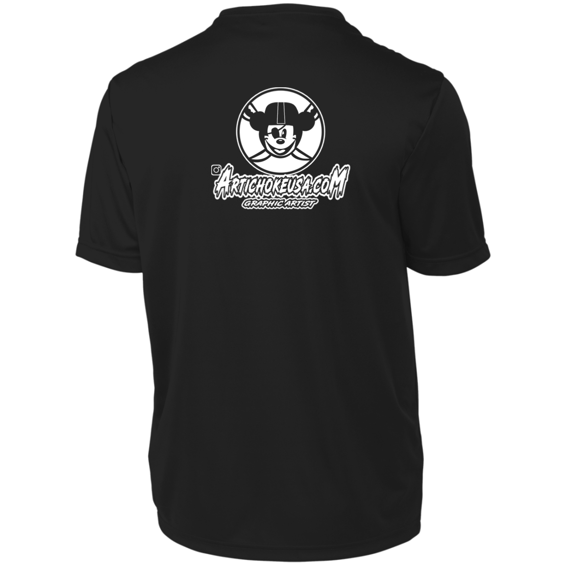 ArtichokeUSA Custom Design. Las Vegas Raiders & Mickey Mouse Mash Up. Fan Art. Parody. Men's Moisture-Wicking Tee