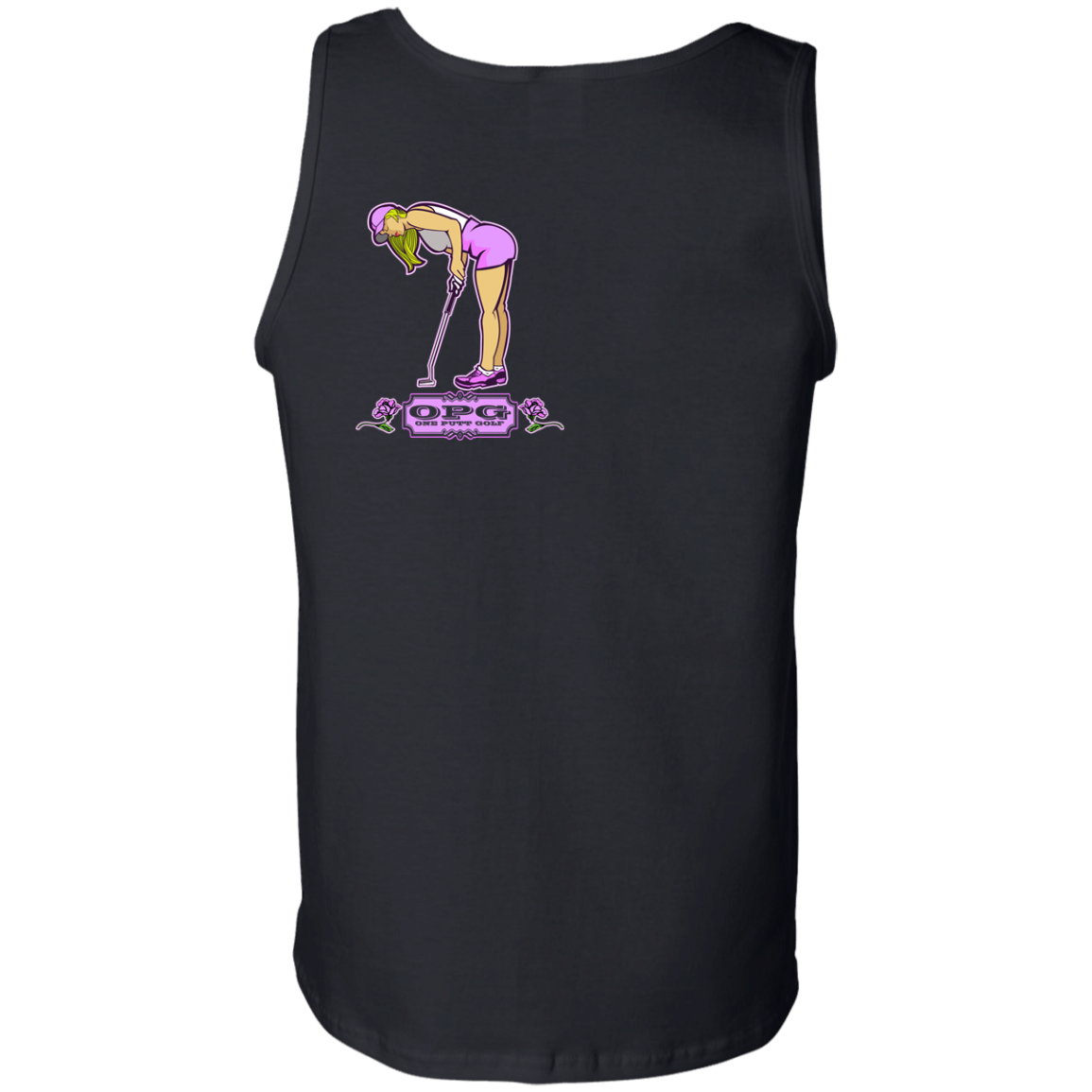 OPG Custom Design #13. Drive it. Chip it. One Putt Golf it. 6 oz 100% Cotton Tank Top