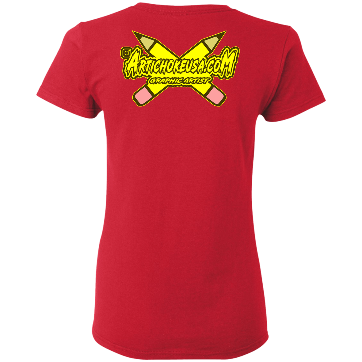 Artichoke Custom Design. Eat. Draw. Sleep. Repeat. Ladies' 5.3 oz. T-Shirt