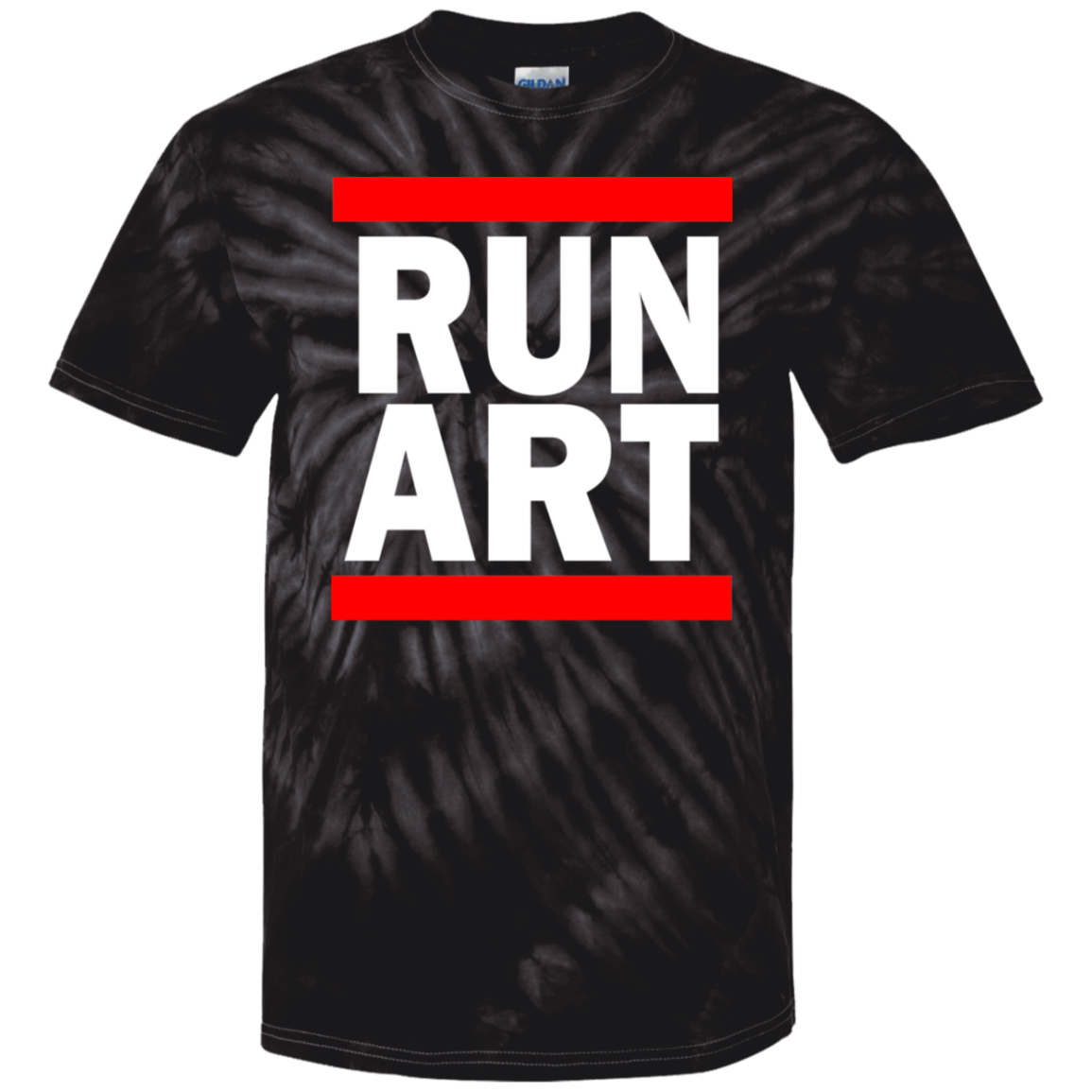 ArtichokeUSA Custom Design. RUN ART. RUN DMC Parody. Youth Tie Dye T-Shirt