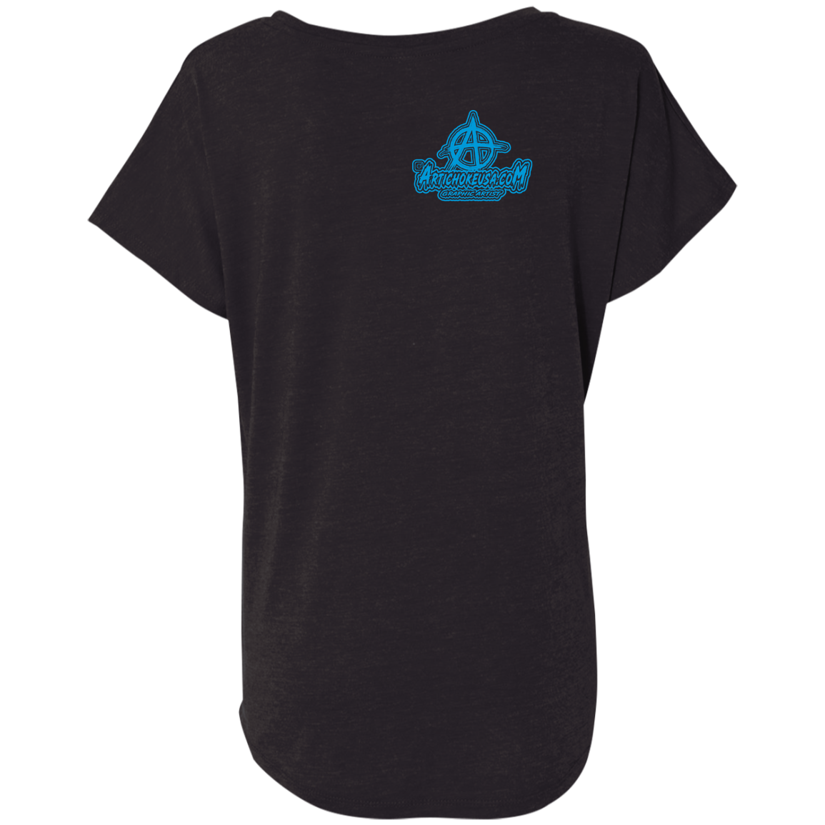 ArtichokeUSA Character and Font design. Let's Create Your Own Team Design Today. My first client Charles. Ladies' Triblend Dolman Sleeve