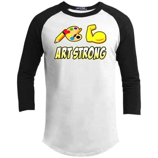 ArtichokeUSA Custom Design. Art Strong. Youth 3/4 Raglan Sleeve Shirt