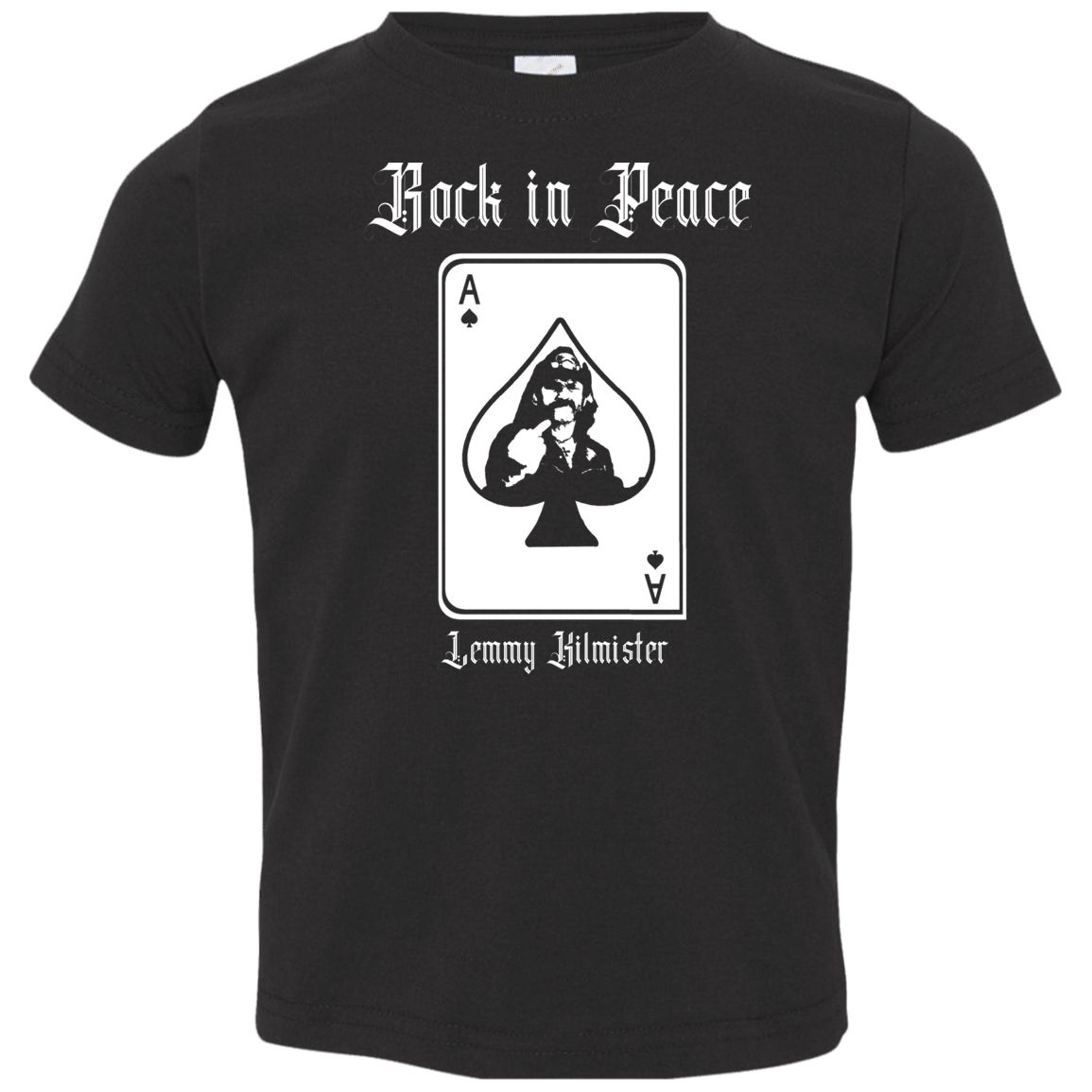 ArtichokeUSA Custom Design. Lemmy Kilmister "Ace of Spades" Tribute Fan Art Version 2 of 2. Toddler Jersey T-Shirt