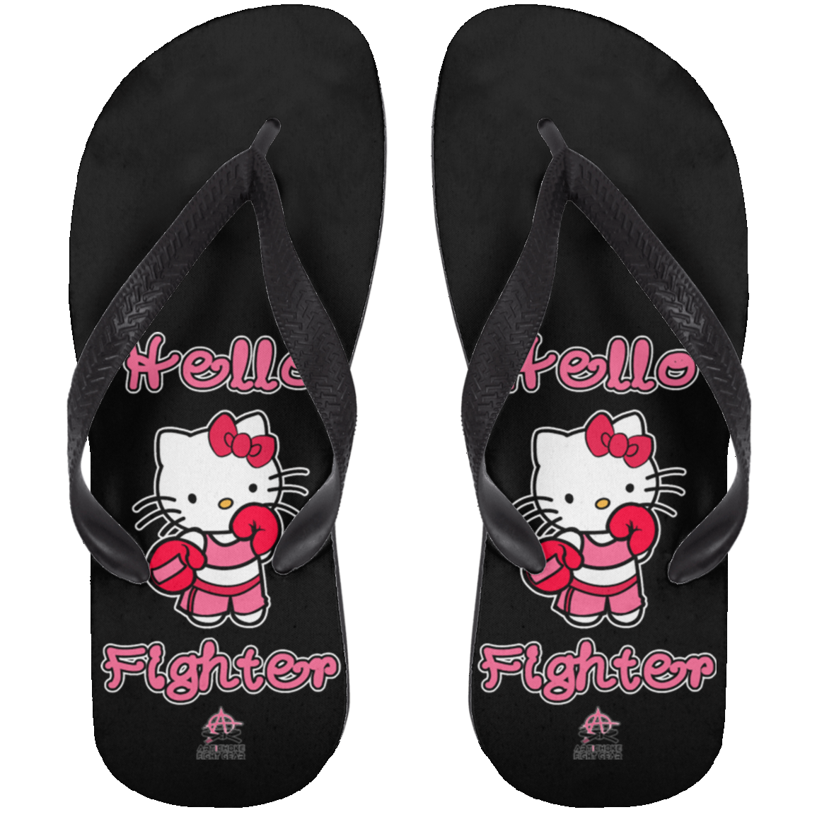 Artichoke Fight Gear Custom Design #11. Hello Fighter. Adult Flip Flops