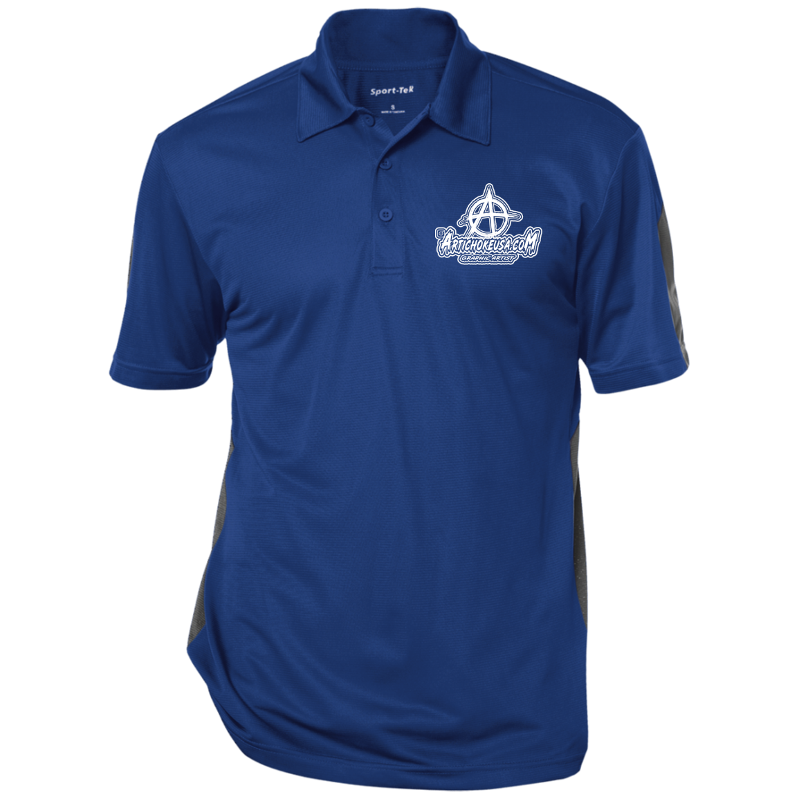 Embroidered Performance Textured Three-Button Polo