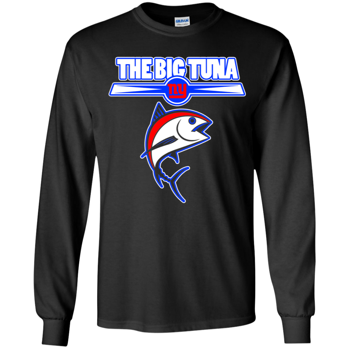 ArtichokeUSA Custom Design. The Big Tuna. Bill Parcell Tribute. NY Giants Fan Art. Youth LS T-Shirt