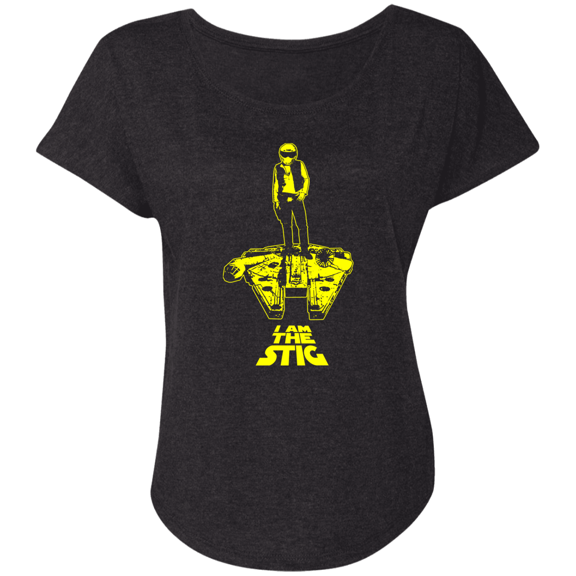 ArtichokeUSA Custom Design. I am the Stig. Han Solo / The Stig Fan Art. Ladies' Triblend Dolman Sleeve
