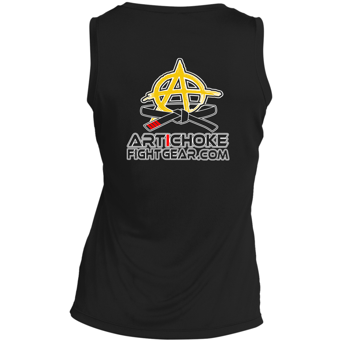 Artichoke Fight Gear Custom Design #2. USE ARMBARS. Ladies' Sleeveless V-Neck Performance Tee