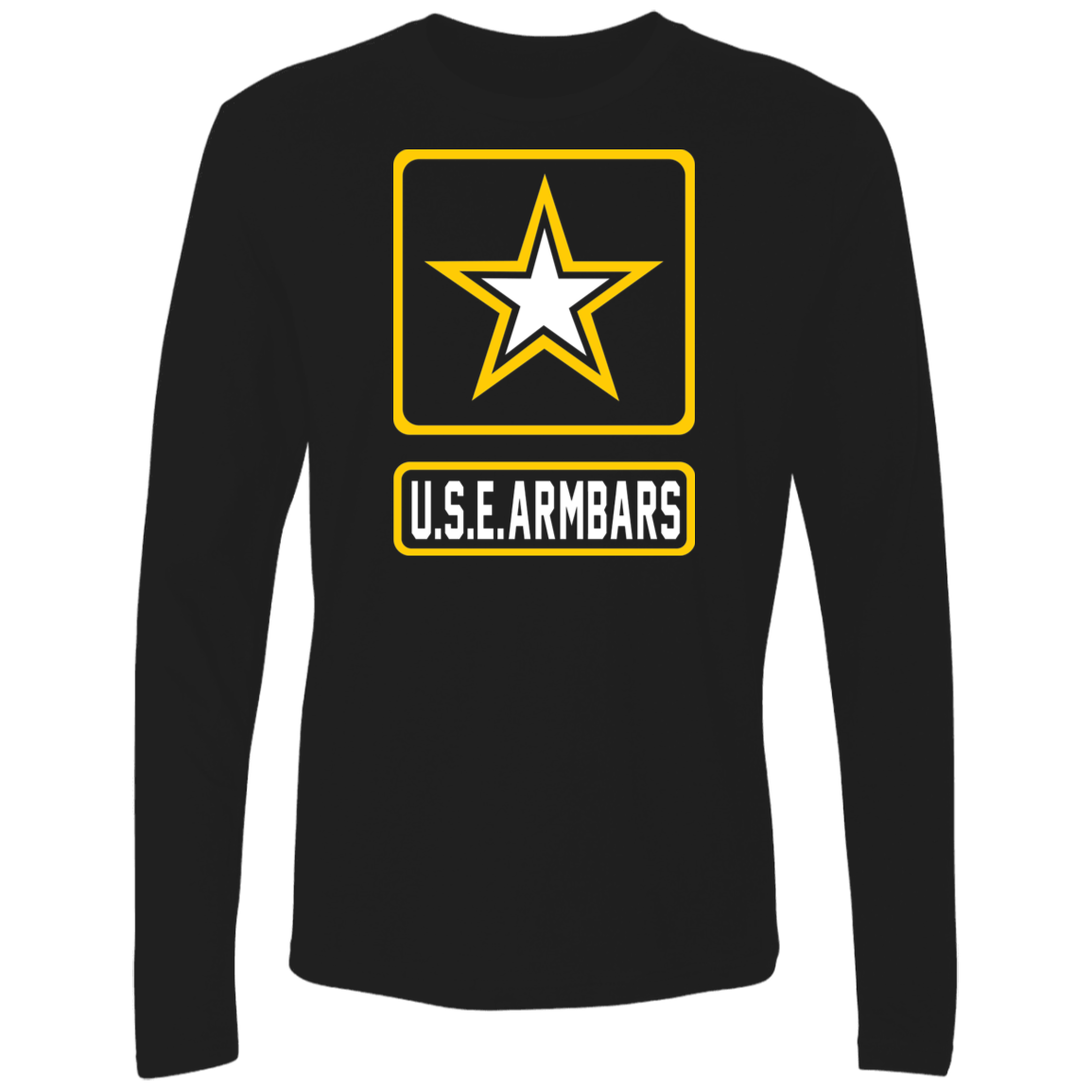 Artichoke Fight Gear Custom Design #8. USE ARMBARS. US Army Parody. Men's 100% combed ring-spun cotton long sleeve