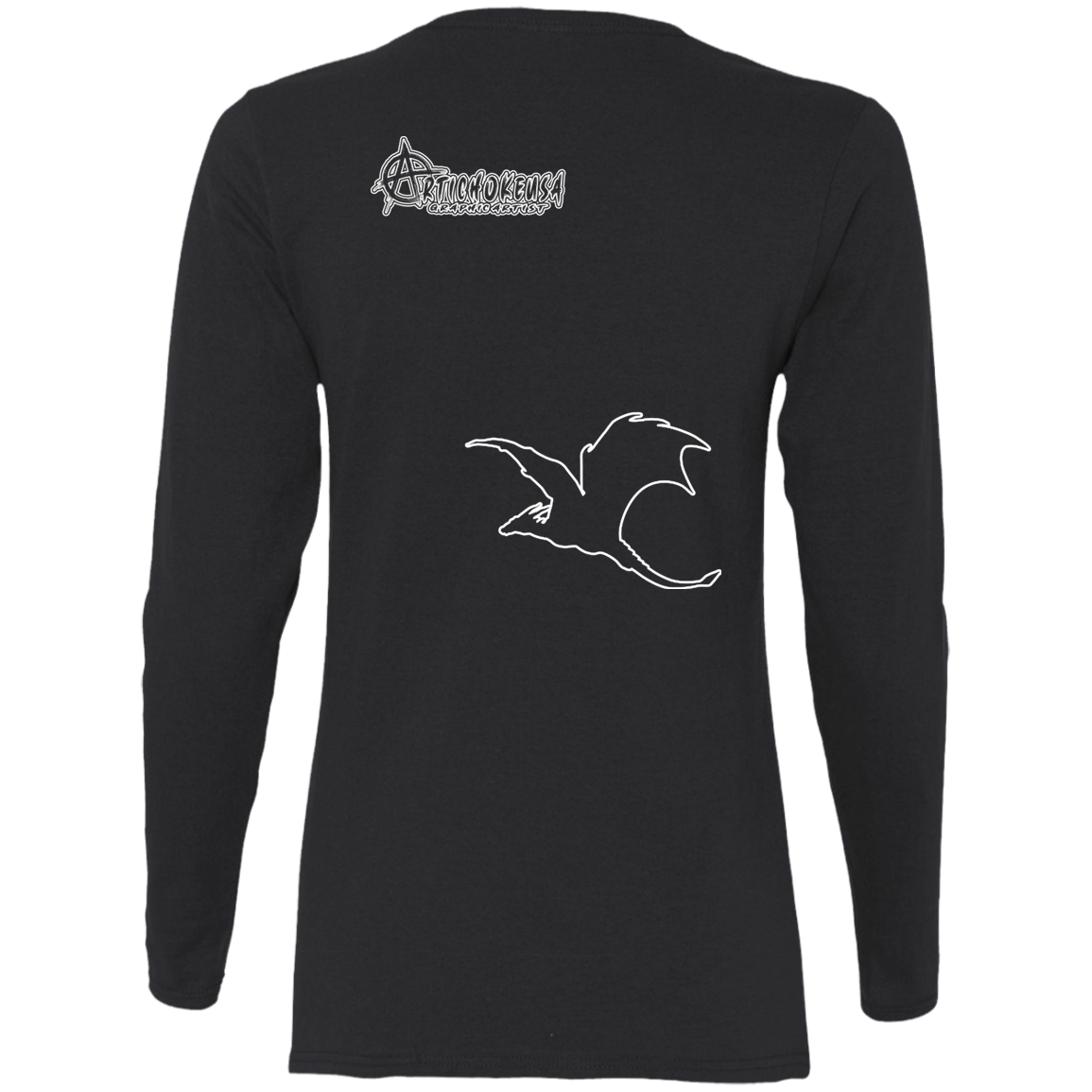 ArtichokeUSA Custom Design #16. Dracarys That Shit Up. Game of Thrones Fan Art. Ladies' 100% Cotton Long Sleeve T-Shirt