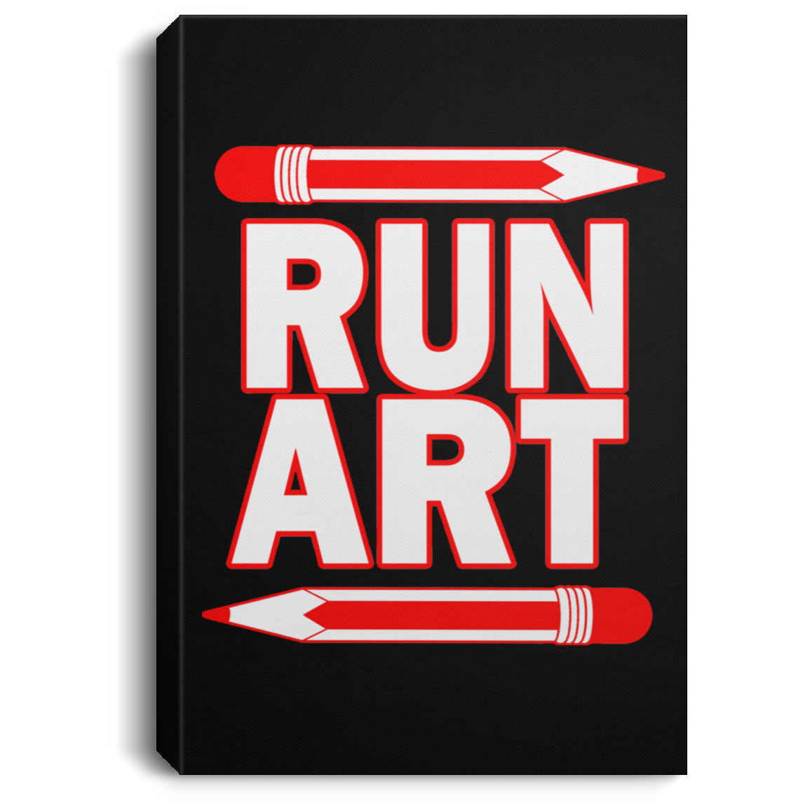 ArtichokeUSA Custom Design #1. RUN ART. Portrait Canvas .75in Frame