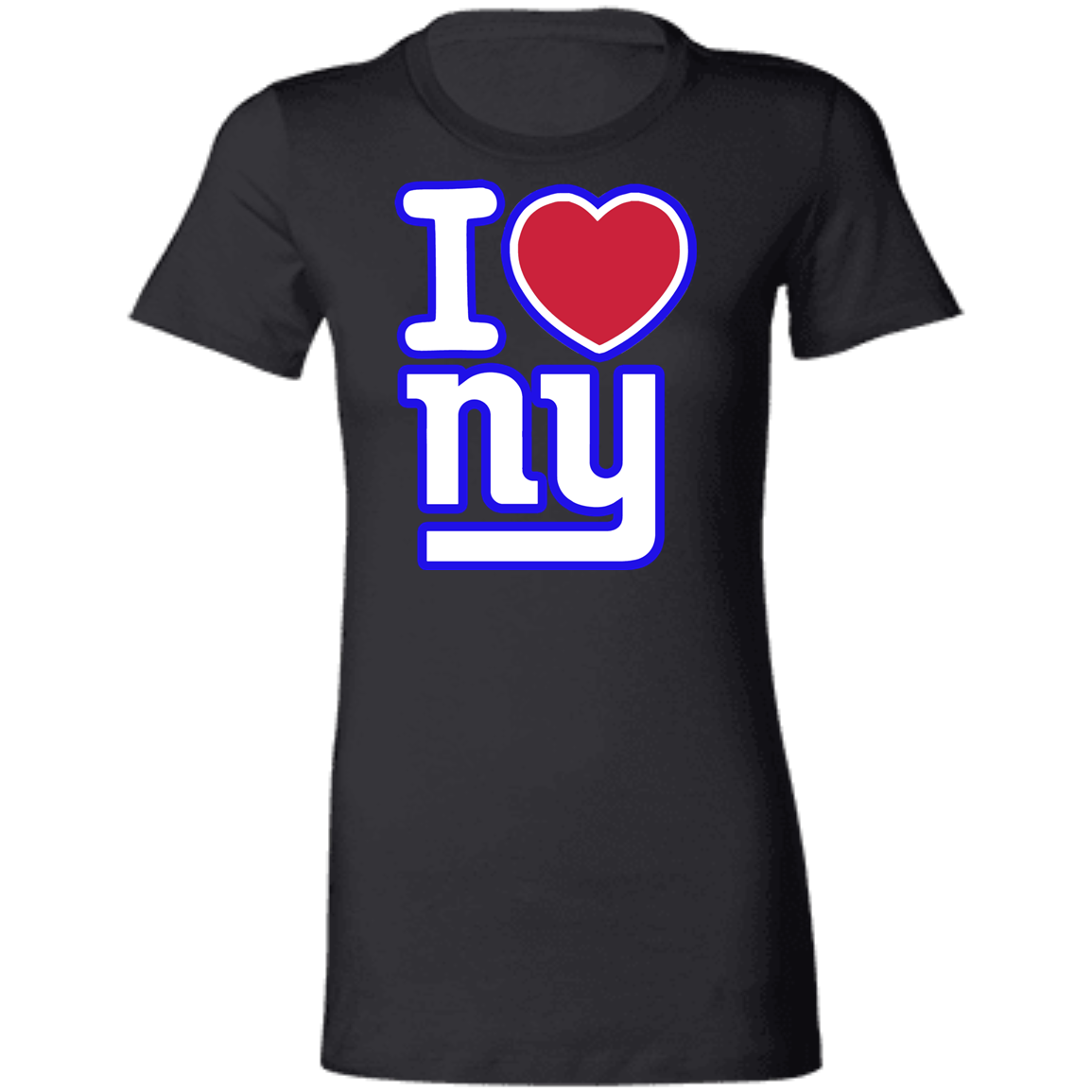 ArtichokeUSA Custom Design. I heart New York Giants. NY Giants Football Fan Art. Ladies' Favorite T-Shirt
