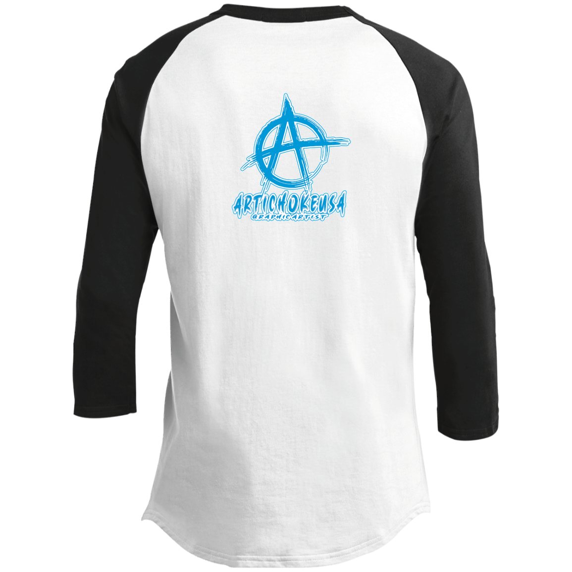 ArtichokeUSA Custom Design. Don't Eat Cookies And Spend Cache! Delete Them! Cookie Monster and Richie Rich Fan Art/Parody. Men's 3/4 Raglan Sleeve Shirt
