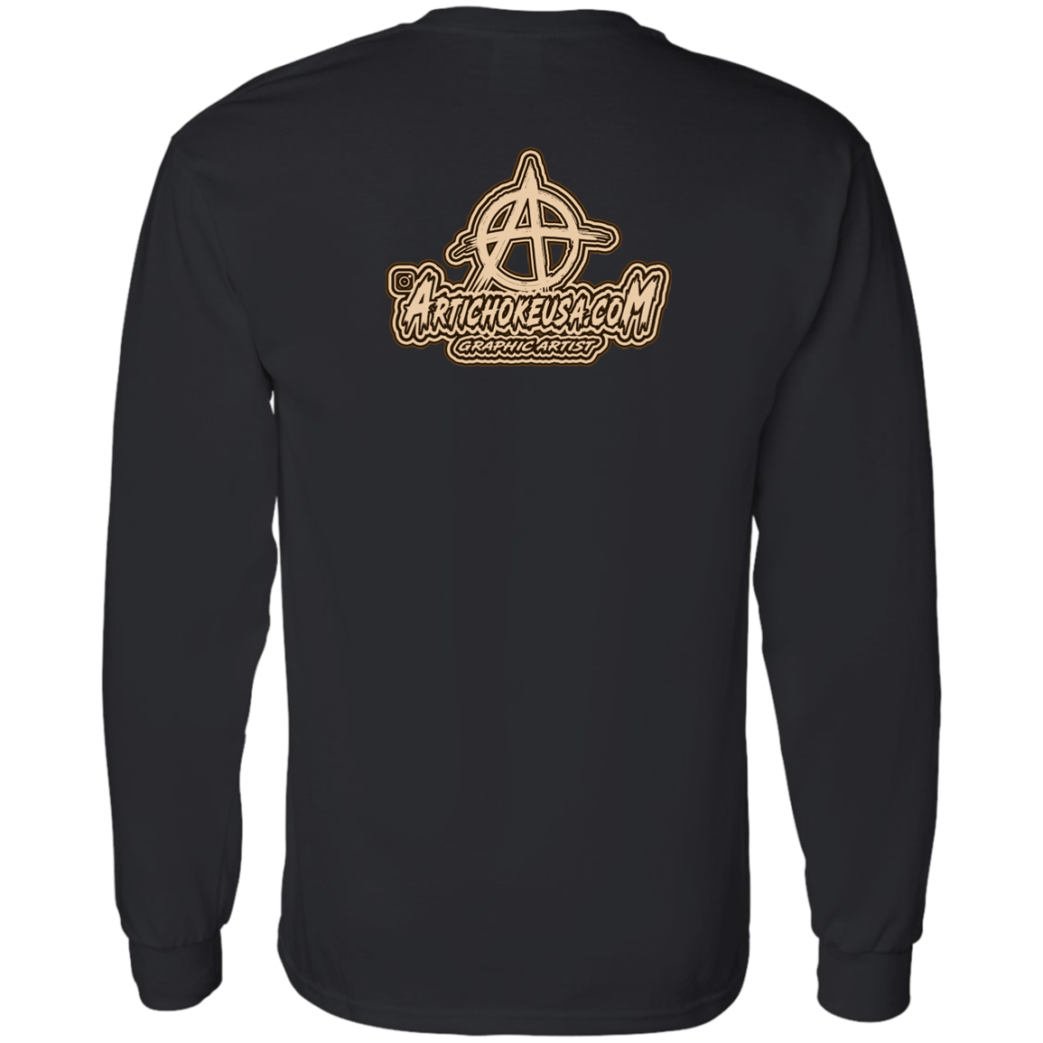 ArtichokeUSA Character and Font design. Let's Create Your Own Team Design Today. Mullet Mike. 100 % Cotton LS T-Shirt