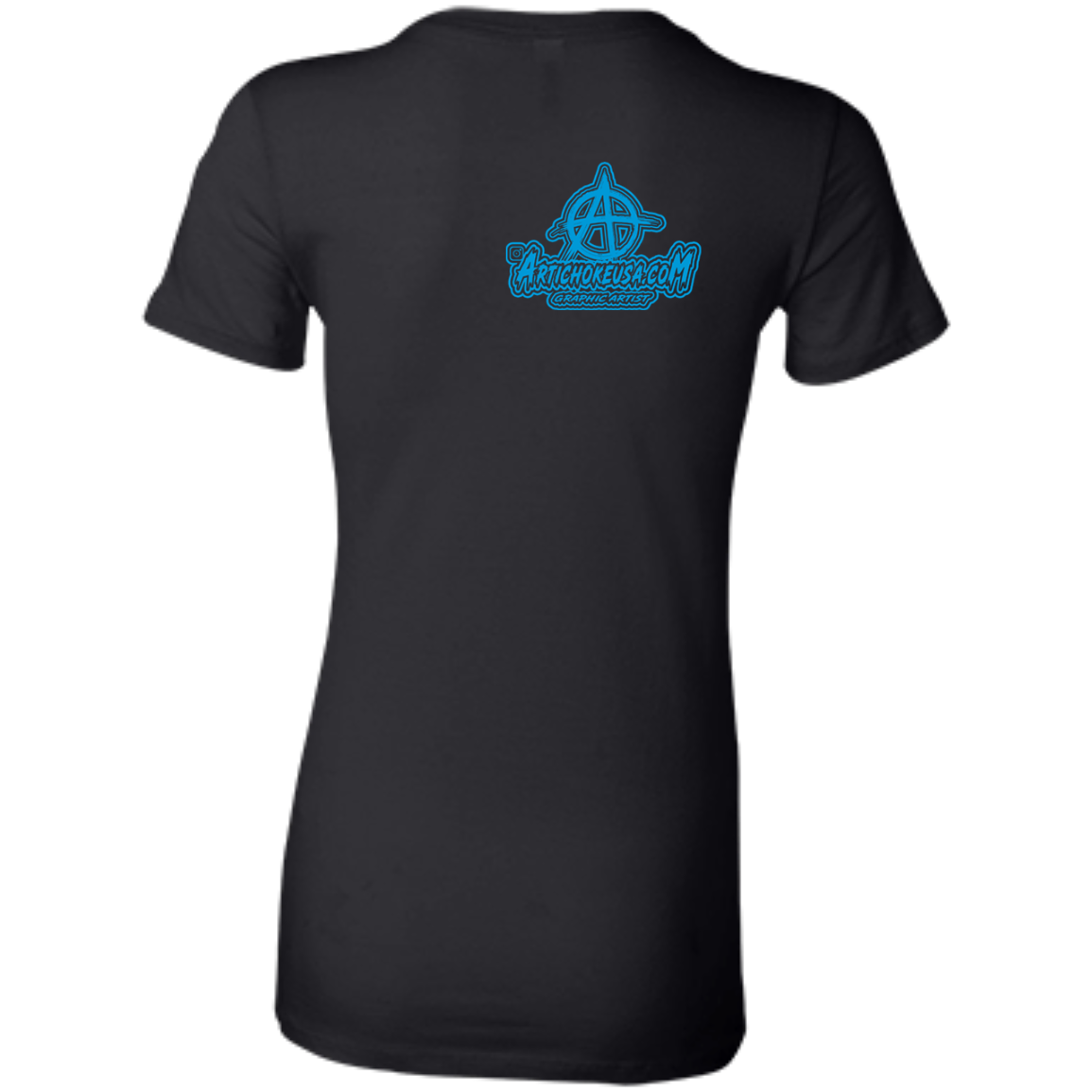 ArtichokeUSA Character and Font design. Let's Create Your Own Team Design Today. My first client Charles. Ladies' Favorite T-Shirt