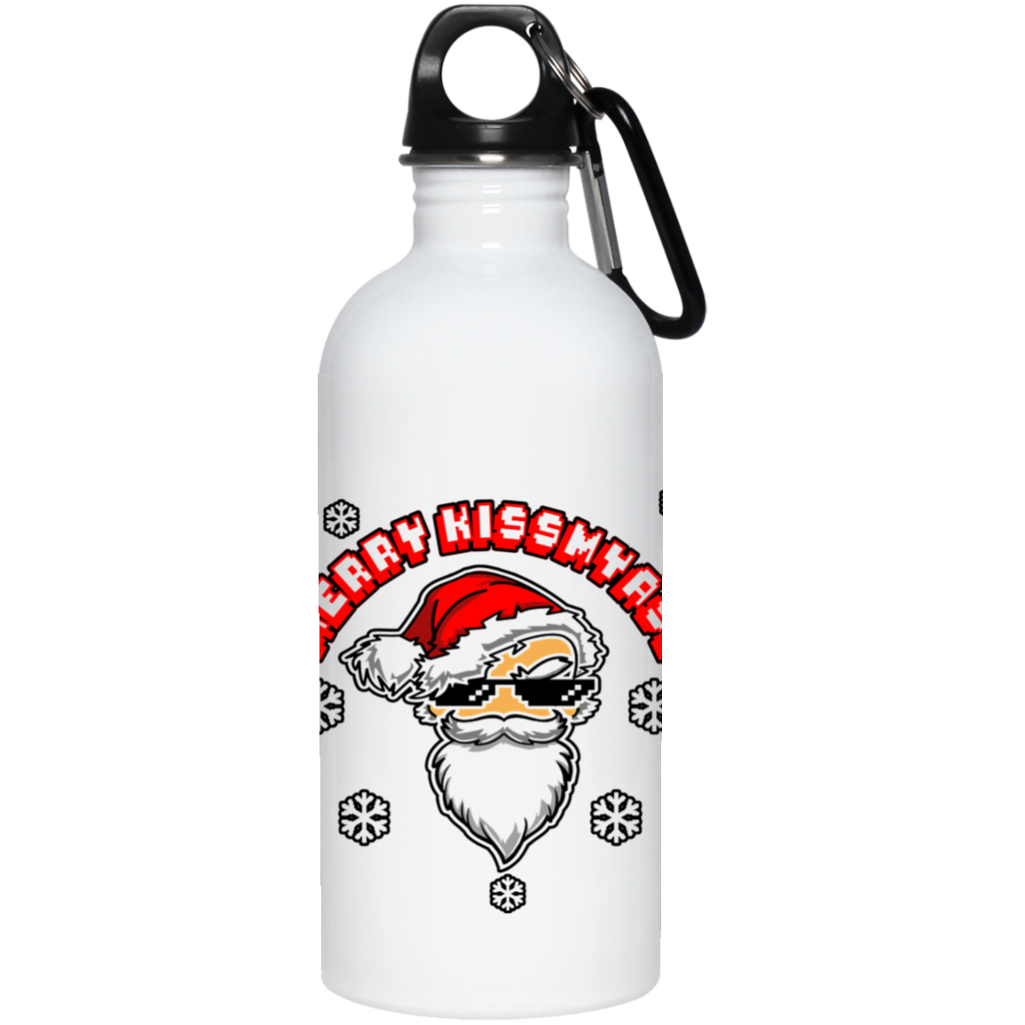 ArtichokeUSA Custom Design. Merry Kiss My Ass. 20 oz. Stainless Steel Water Bottle
