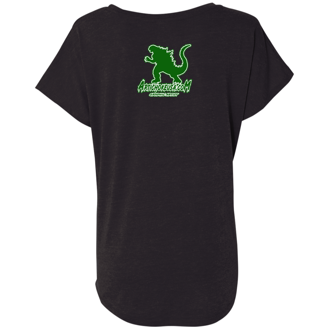 ArtichokeUSA Custom Design. I Heart Kaiju. Fan Art. Ladies' Triblend Dolman Sleeve