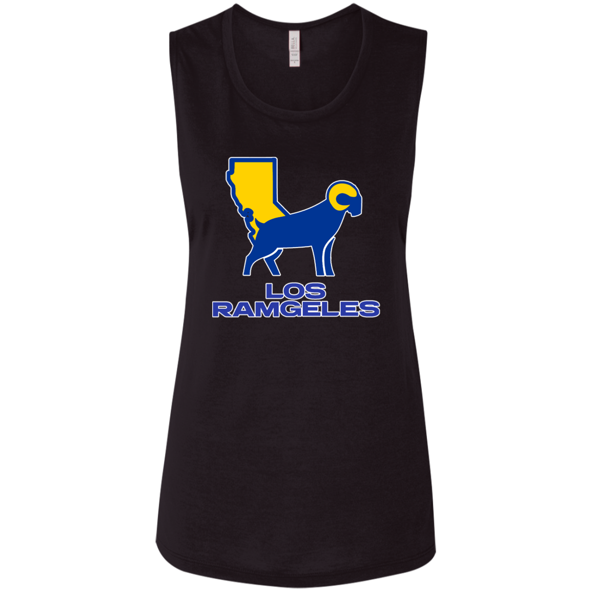 ArtichokeUSA Custom Design. Los Ramgeles. Fan Art. Ladies' Flowy Muscle Tank