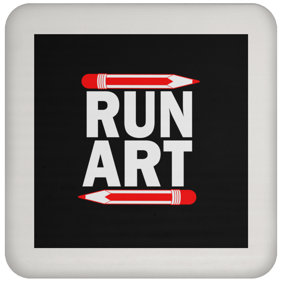ArtichokeUSA Custom Design #1. RUN ART. Coaster