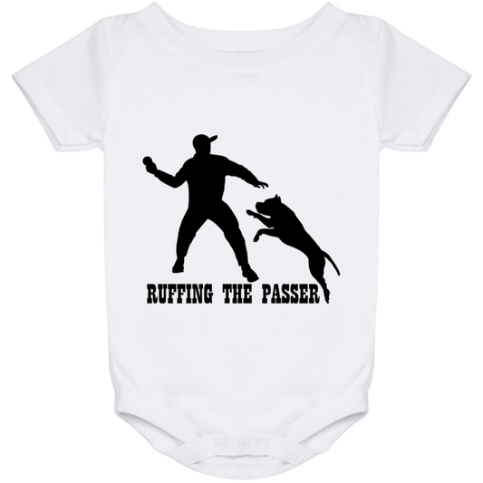 ArtichokeUSA Custom Design. Ruffing the Passer. Pitbull Edition. Male Version. Baby Onesie 24 Month