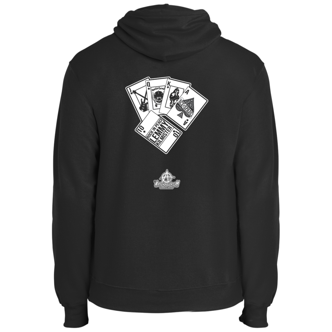 ArtichokeUSA Custom Design. Lemmy Kilmister "Ace of Spades" Tribute Fan Art Version 2 of 2. Fleece Pullover Hoodie