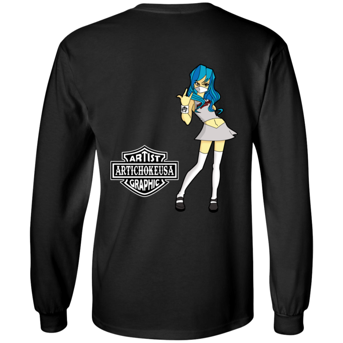ArtichokeUSA Custom Design. Façade: (Noun) A false appearance that makes someone or something seem more pleasant or better than they really are. Youth LS T-Shirt