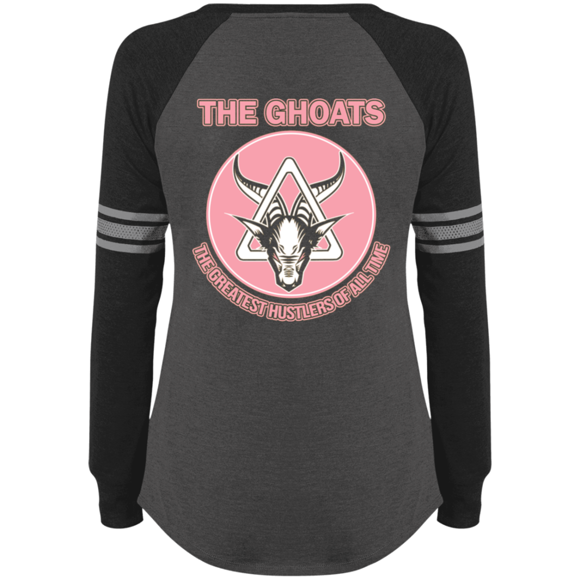 The GHOATS Custom Design #8. Eat Sleep Play 8 ball Play 9 ball Repeat. Ladies' Sports Team Style V-Neck Long Sleeve