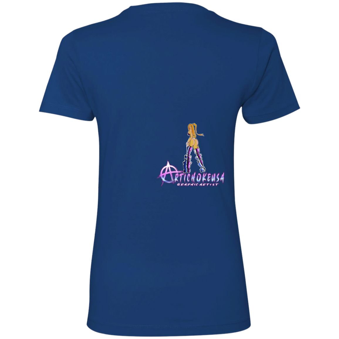 ArtichokeUSA Character and Font design. Let's Create Your Own Team Design Today. Dama de Croma. Ladies' Boyfriend T-Shirt