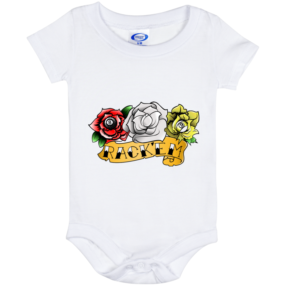 The GHOATS Custom Design. #28 Rack Em' (Ladies only). Baby Onesie 6 Month