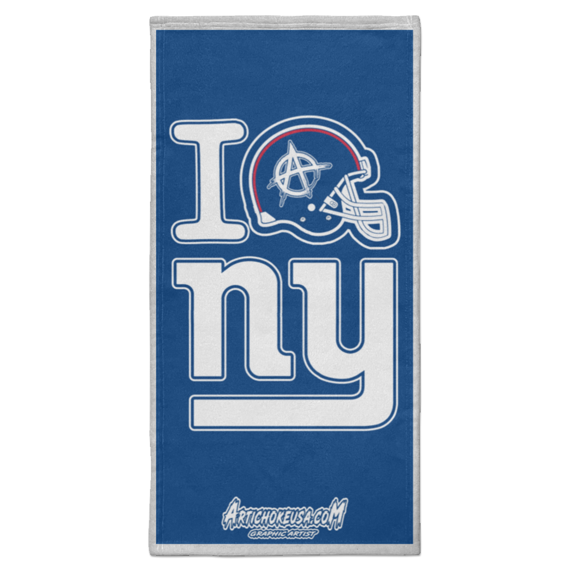 ArtichokeUSA Custom Design. I Helmet NY. Fan Art. Towel - 15x30