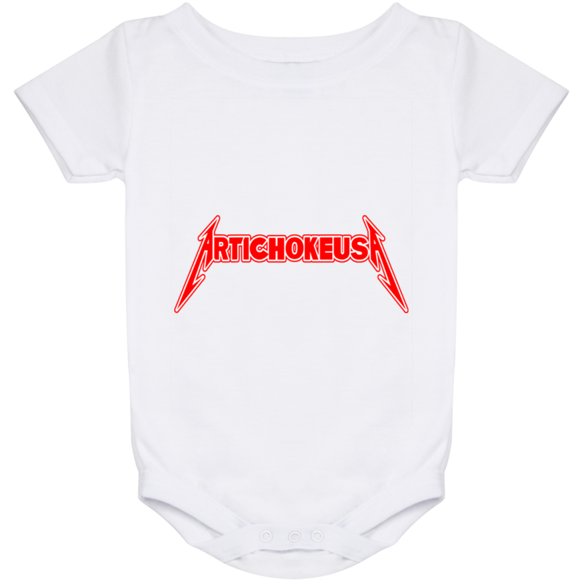ArtichokeUSA Custom Design. Metallica Style Logo. Let's Make One For Your Project. Baby Onesie 24 Month
