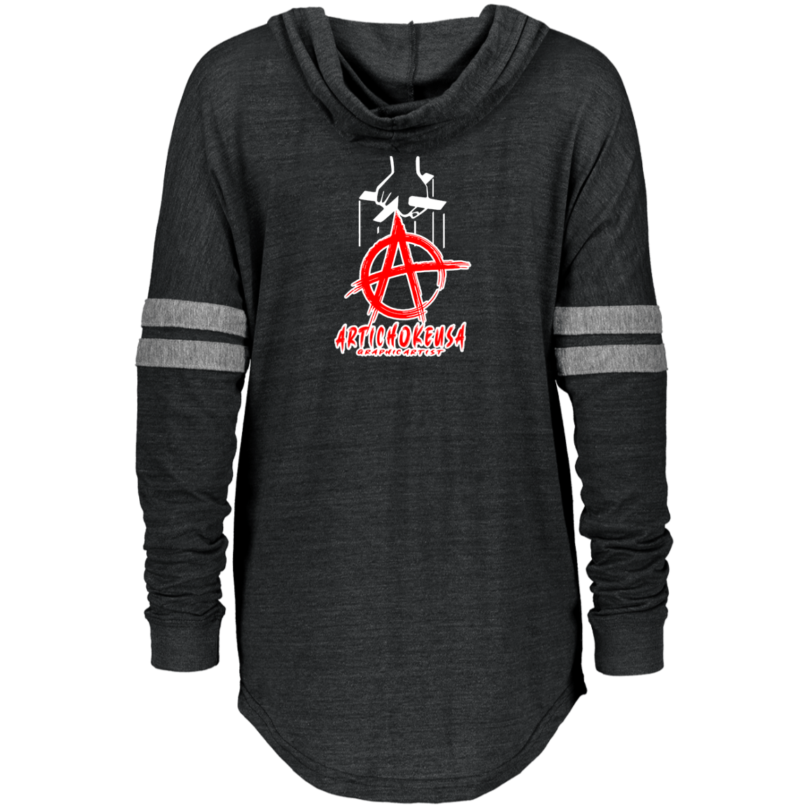 ArtichokeUSA Custom Design. Godfather Simms. NY Giants Superbowl XXI Champions. Fan Art. Ladies Hooded Low Key Pullover