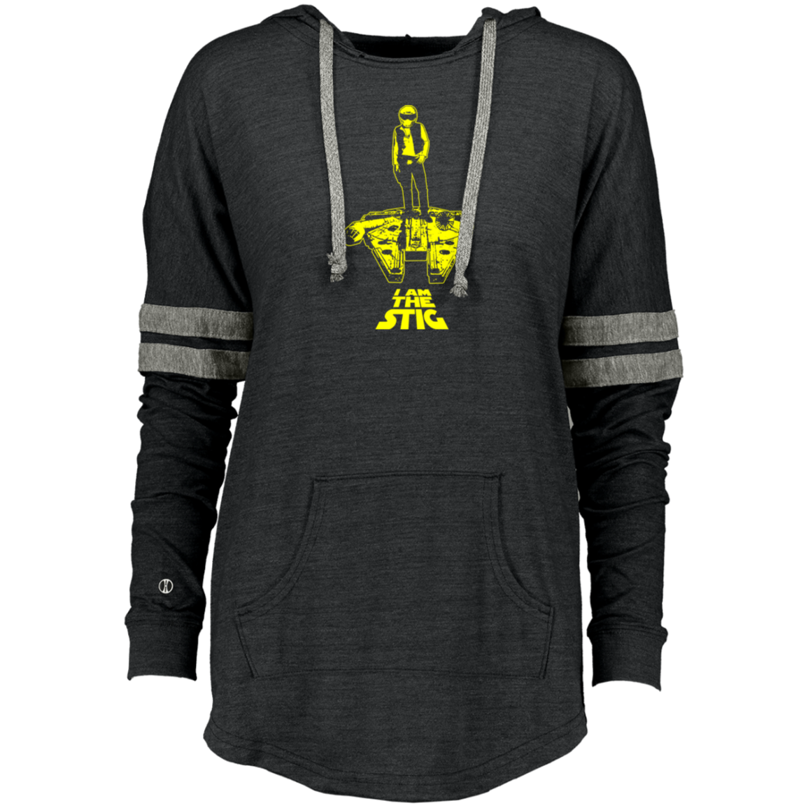 ArtichokeUSA Custom Design. I am the Stig. Han Solo / The Stig Fan Art. Ladies Hooded Low Key Pullover