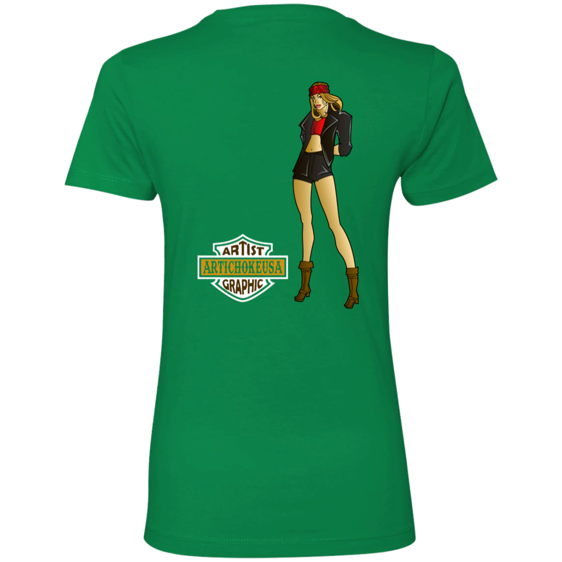 ArtichokeUSA Custom Design. Façade: (Noun) A false appearance that makes someone or something seem more pleasant or better than they really are. Ladies' Boyfriend T-Shirt