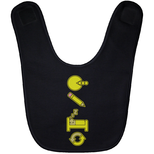 Artichoke Custom Design. Eat. Draw. Sleep. Repeat. Baby Bib