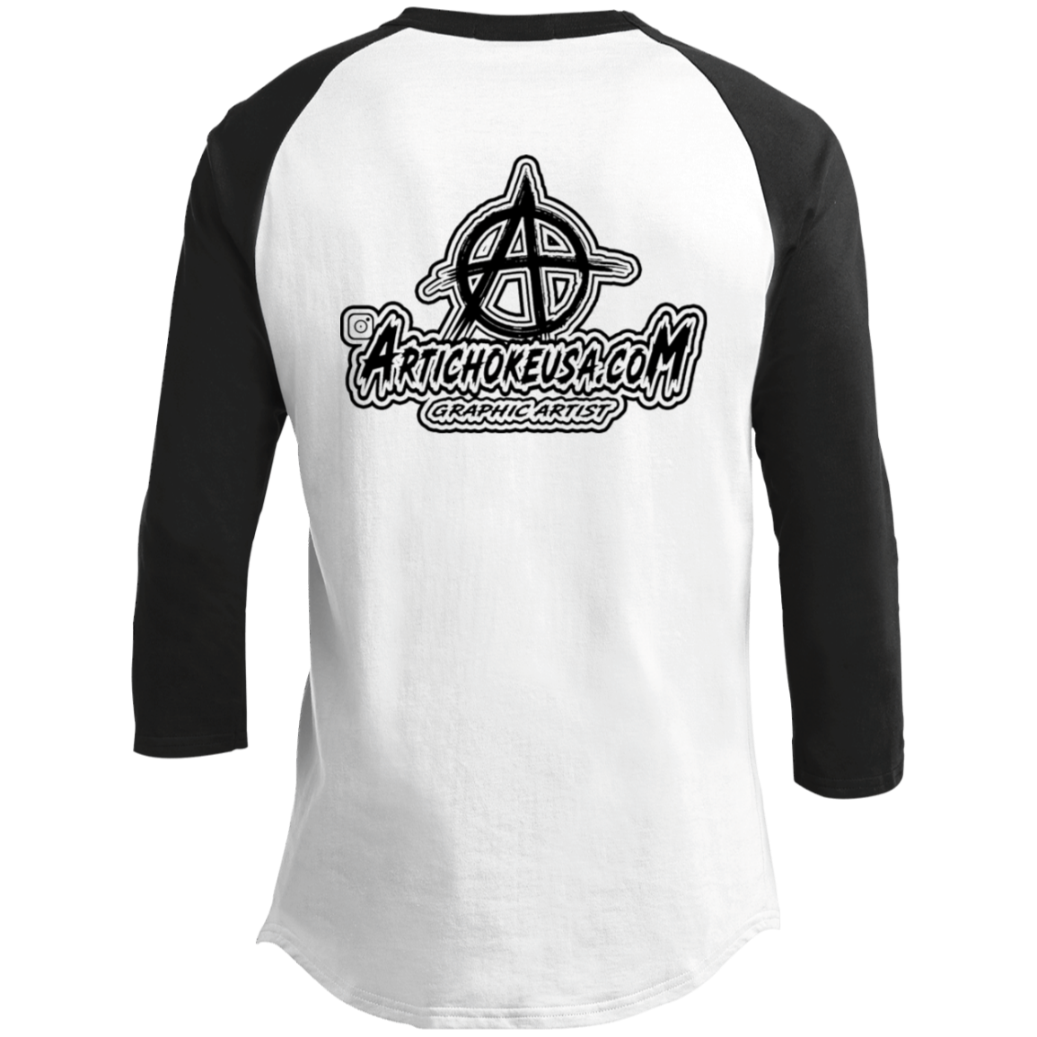 ArtichokeUSA Custom Design. Adobo. Adidas Parody. Youth 3/4 Raglan Sleeve Shirt