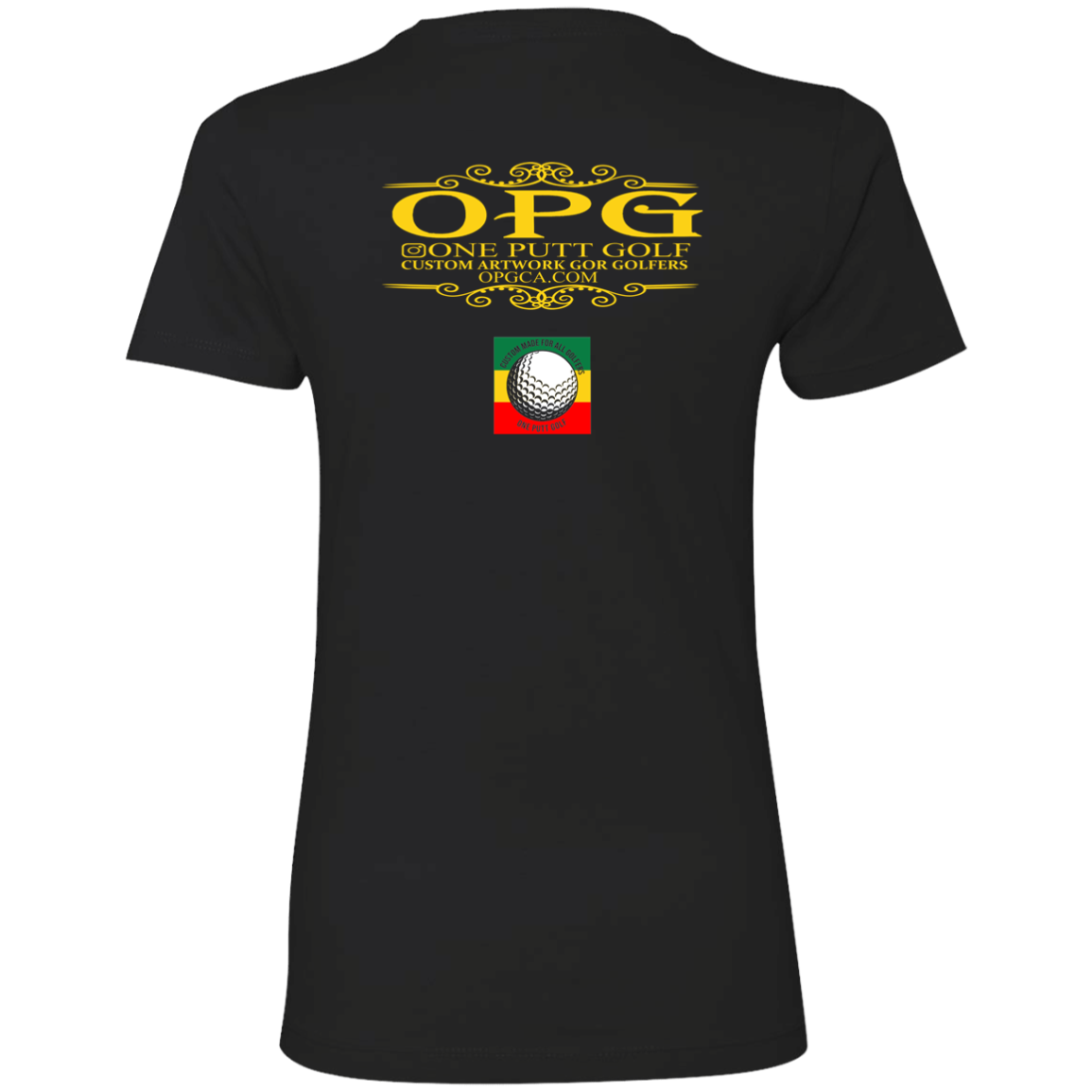 OPG Custom Design #22. One Putt / One Love Parody with Fan Art. Female Edition. Ladies' Boyfriend T-Shirt