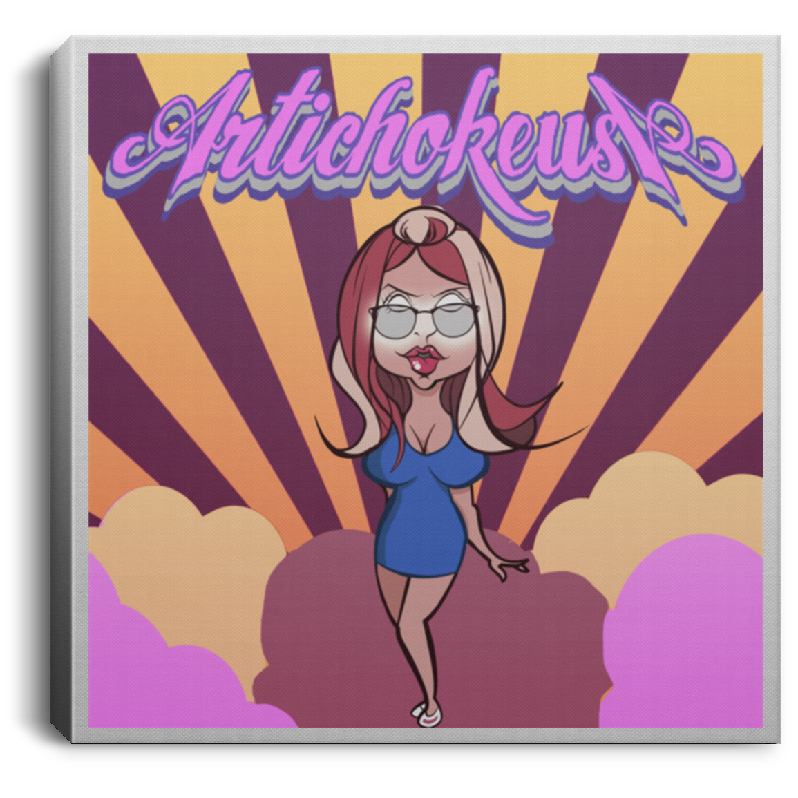ArtichokeUSA Character and Font Design #3. Let's Create Your Own Design Today. Square Canvas .75in Frame
