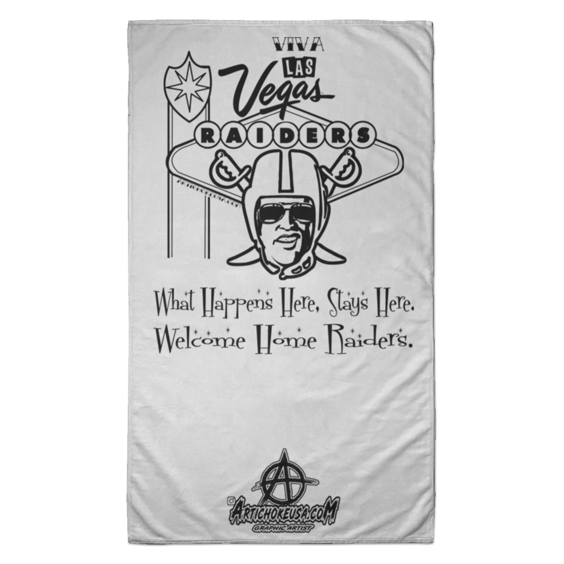 ArtichokeUSA Custom Design. Lemmy Kilmister "Ace of Spades" Tribute Fan Art Version 2 of 2. Towel - 35x60