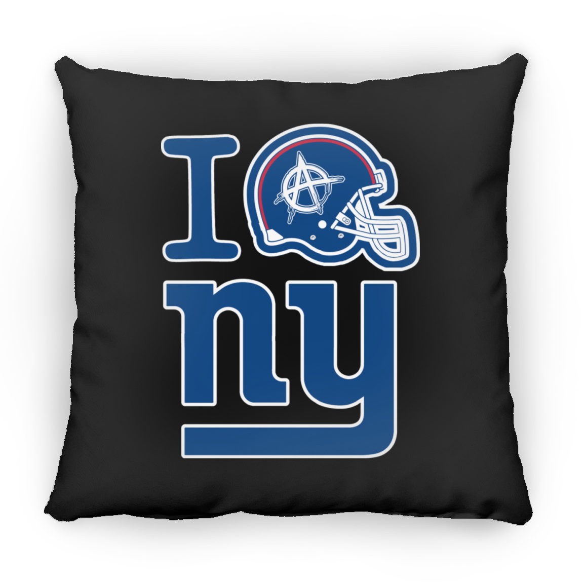 ArtichokeUSA Custom Design. I Helmet NY. Fan Art. Large Square Pillow