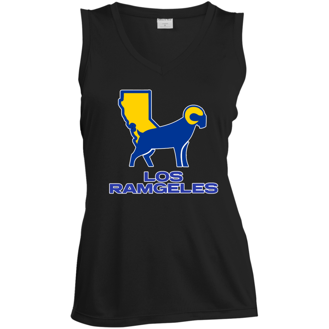 ArtichokeUSA Custom Design. Los Ramgeles. Fan Art. Ladies' Sleeveless V-Neck