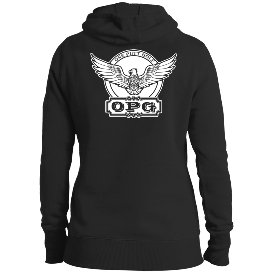 OPG Custom Design #00. OPG - One Putt Golf. Front and Back Design. Ladies' Pullover Hoodie