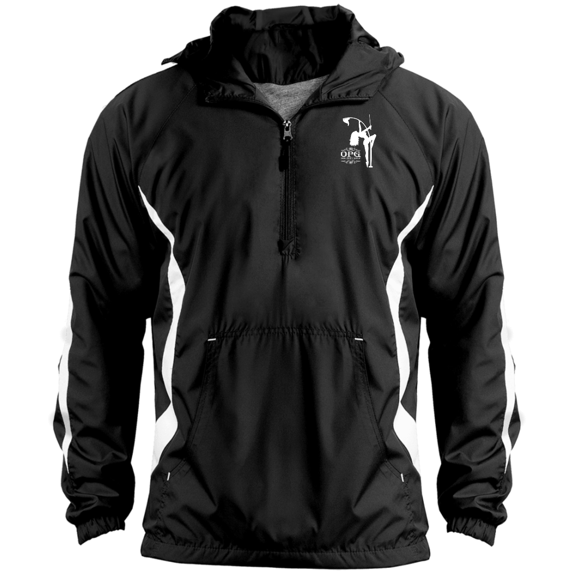 OPG Custom Design #10. Flag Pole. 100% Polyester Shell Color Block Raglan Anorak