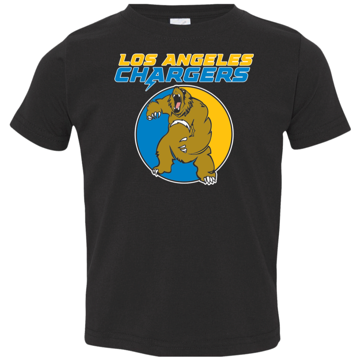 ArtichokeUSA Custom Design. Los Angeles Chargers Fan Art. Toddler Jersey T-Shirt
