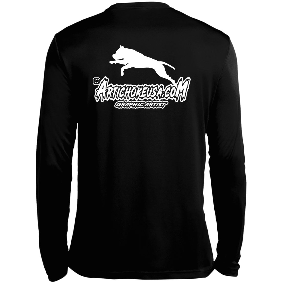 ArtichokeUSA Custom Design. Ruffing the Passer. Pitbull Edition. Male Version. Long Sleeve Moisture-Wicking Tee