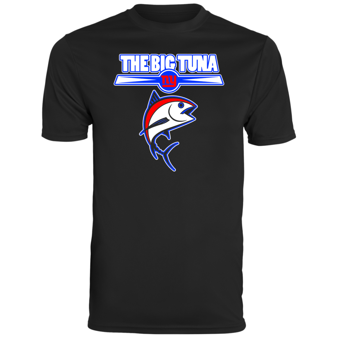 ArtichokeUSA Custom Design. The Big Tuna. Bill Parcell Tribute. NY Giants Fan Art. Men's Moisture-Wicking Tee