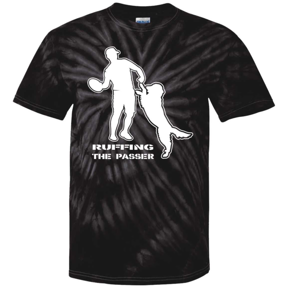 ArtichokeUSA Custom Design. Ruffing the Passer. Golden Lab Edition. Youth Tie Dye T-Shirt